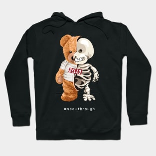 skeleton teddy bear Hoodie